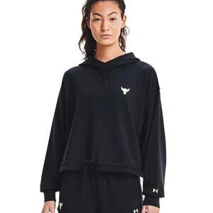 Under Armour Project Rock Blood Sweat Respect Black Crop oversized Hoodie - XL